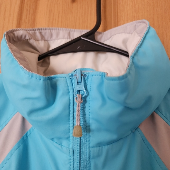 Columbia Blue Colorblock Raincoat, Large - Picture 4 of 15